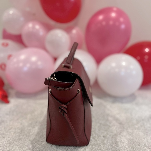 Kate Spade Laurel Way Lilah Burgundy Top Handle Bag - Picture 4 of 8